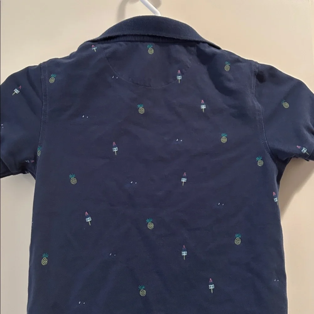 Marks and Spencer kids pineapple ice pop print polo shirt short sleeve 6-7yrs